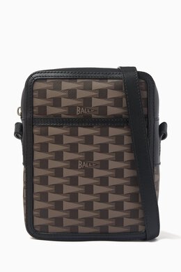 Bally Pennant Crossbody Bag in Canvas & Leather 217672844_13
