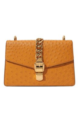 Сумка Sylvie small из кожи страуса Gucci 524405 gzpbg