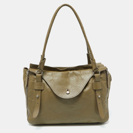 Furla Green Leather Top Zip Tote 1037625