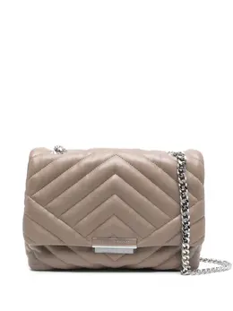 Armani Exchange logo-plaque quilted shoulder bag 25479838