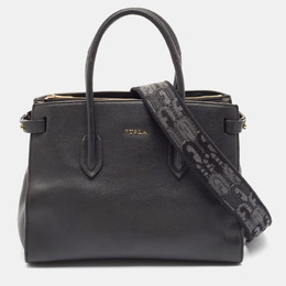Furla Black Leather Pin S Tote 1040417