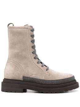 Brunello Cucinelli Monili-detail suede boots 25335090