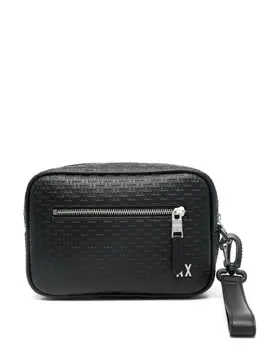 Armani Exchange logo-plaque wash bag 25615367