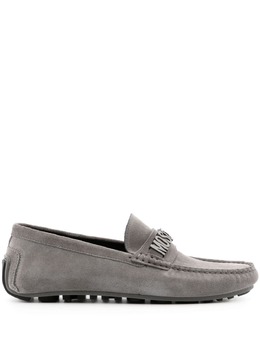 Moschino logo-plaque detail loafers 25562764