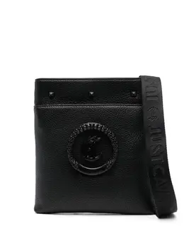 Just Cavalli logo-plaque leather messenger bag 23863270