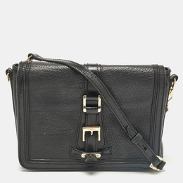 Burberry Black Leather Flap Shoulder Bag 1044217