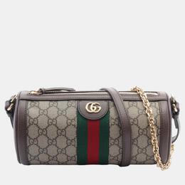 Gucci Beige Brown Multicolor Coated Canvas Leather Ophidia GG Supreme Bag 1045080