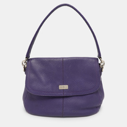 Cole Haan Purple Leather Flap Crossbody Bag 1042808