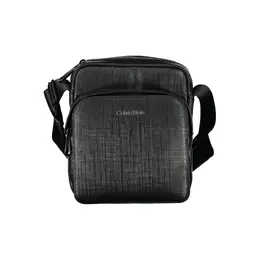 Calvin Klein Elegant Black Shoulder Bag with Contrasting Details ca-27471