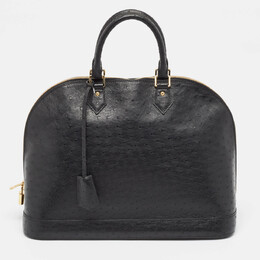 Louis Vuitton Black Ostrich Alma GM Bag 1045541