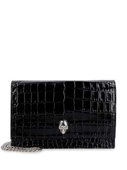 Alexander McQueen skull-embellished clutch bag 16069542