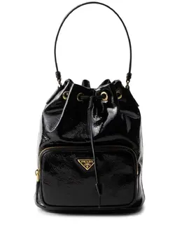 Prada Duet patent leather bucket bag 25637606