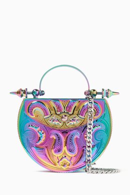Okhtein Oval Minaudiere Top-handle Bag in PVD-plated Brass 217745073_195