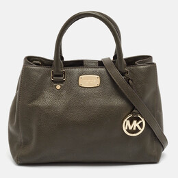 Michael Kors Green Leather Logo Tote 1045554