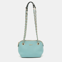 DKNY Blue Leather Chain Crossbody Bag 1046334