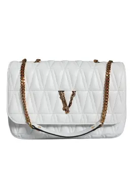 Versace White Mini Nappa Leather Crossbody Shoulder Bag bag1596