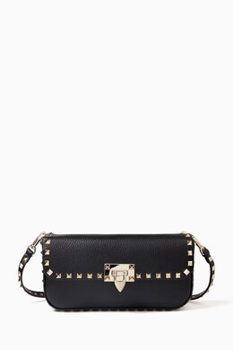 Valentino Garavani Medium Rockstud Shoulder Bag in Grainy Calfskin Leather 217529260_13