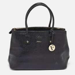 Furla Black Saffiano Leather Linda Tote 1048389