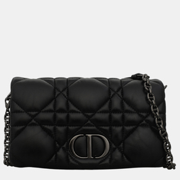 Christian Dior Black Calfskin Leather Caro Macrocannage Mini Bag 1048753