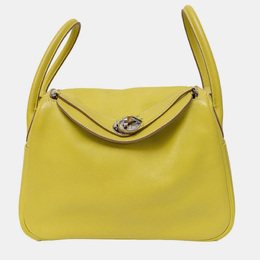 Hermes Lime Swift Leather Lindy 26 Bag 1048760