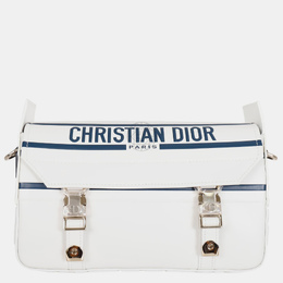 Christian Dior White/ Blue Small DiorCamp Messenger Bag 1048795