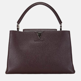 Louis Vuitton Brown Leather MM Capucines Top Handle Bags 1047828