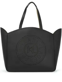 Karl Lagerfeld K/Circle perforated-logo tote bag 23001170
