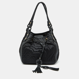 Montblanc Black Nylon and Leather Starisma Dalila Drawstring Bag 1051195