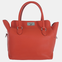 Hermes Red Orange Swift Calfskin Toolbox 26 Bag 1048800