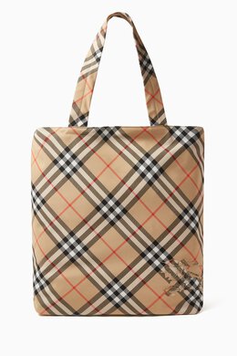 Burberry ML Classics Tote Bag in Check Fabric 217554297_7762