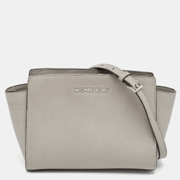 Michael Kors Grey Leather Small Selma Crossbody Bag 1045201