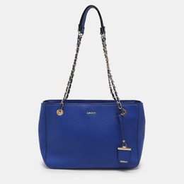 DKNY Blue Leather Chain Zip Tote 1051567