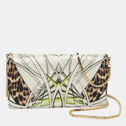 Roberto Cavalli Multicolor Printed Fabric Chain Clutch 1051184