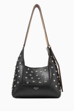 Jimmy Choo Small Diamond Hobo Bag Crystal-embellished Leather 217786949_13