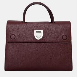 Christian Dior Burgundy Pebbled Leather Medium Diorever Bag 1055028