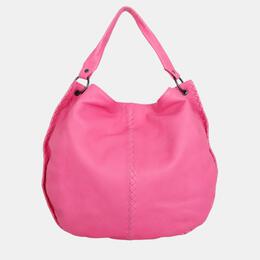 Bottega Veneta Pink Leather Large Hobo Bag 1055056