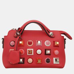 Fendi Red Leather Studded By The Way Bag 1054984