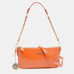 DKNY Orange Patent Leather Crossbody Bag 1054722