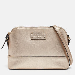 Kate Spade Gold Leather Wellesley Hanna Crossbody Bag 1055835