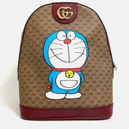 Gucci Beige x Red GG Supreme Backpack 1054035