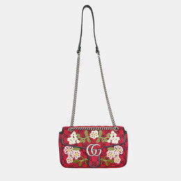Gucci Red Canvas GG Shoulder Bag 1054070