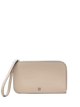 Toteme logo-plaque leather clutch bag 22518999
