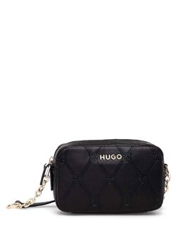 Hugo debossed-monogram cross body bag 24972602