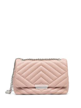 Armani Exchange logo-plaque quilted shoulder bag 25611491