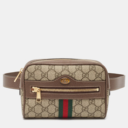 Gucci Beige/Ebony GG Supreme Canvas and Leather Small Ophidia Belt Bag 1025465