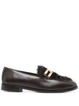 Aquazzura shearling-trim loafers 26480365