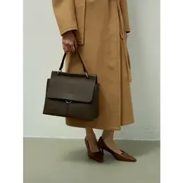Сумка сэтчел Afina 439, фактура зернистая, горький шоколад 103275912333
