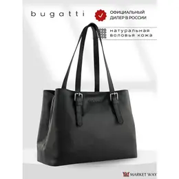 Сумка тоут Bugatti, фактура зернистая, гладкая, черный 101864461294