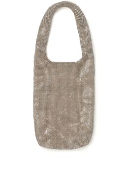 Kara crystal-embellished mesh tote bag 22340929