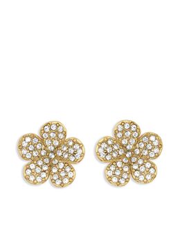Oscar de la Renta Crystal Flower stud earrings 26089459